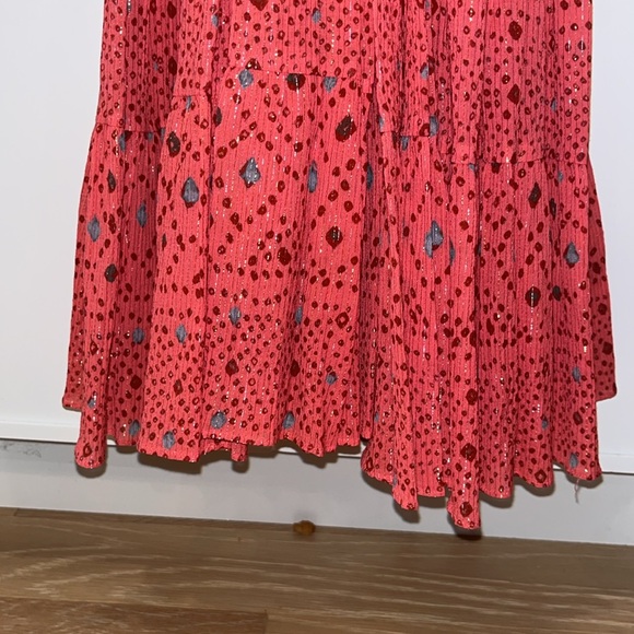 Ulla Johnson Karima Metallic Cutout Maxi Dress in Hibiscus - Picture 7 of 7